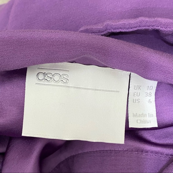 ASOS Purple Lavender Drawcord Cowl Neck Long Sleeve Activewear Top Size 6 - Picture 11 of 13